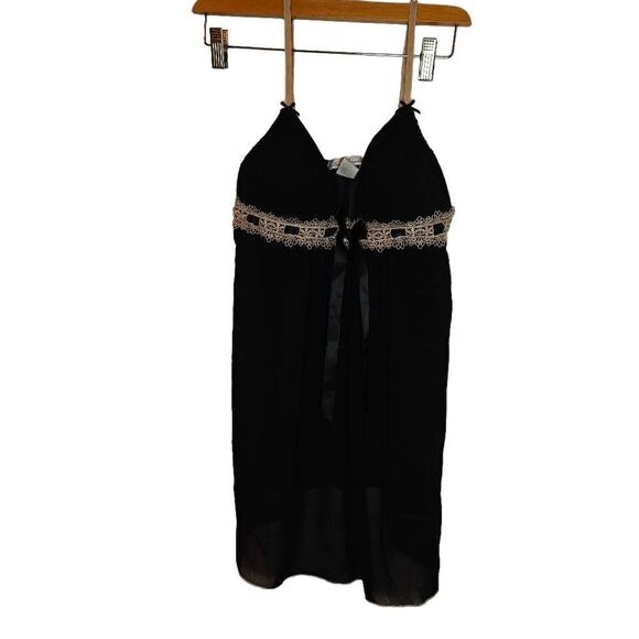 Linea Donatella Black Sheer Lingerie Top - Picture 1 of 6